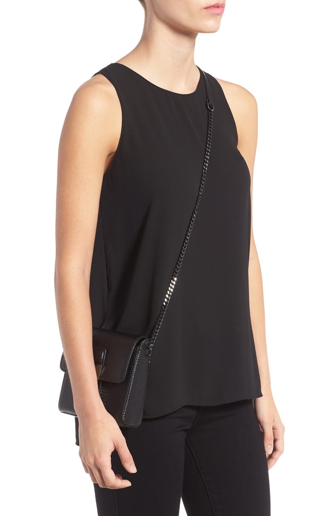 Ted Baker London 'Small Luggage Lock - Maj' Leather Crossbody Bag, Alternate, color, 