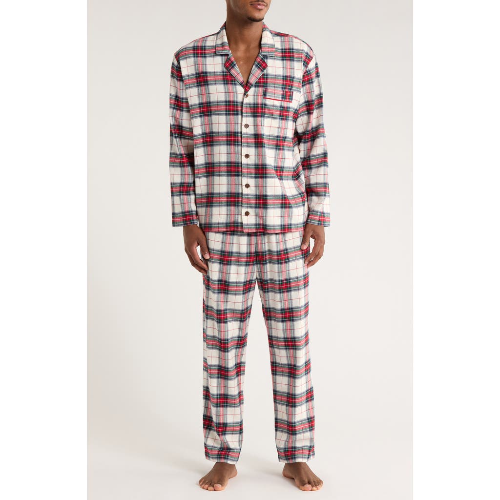 Eberjey Plaid Cotton Flannel Pajamas In Red