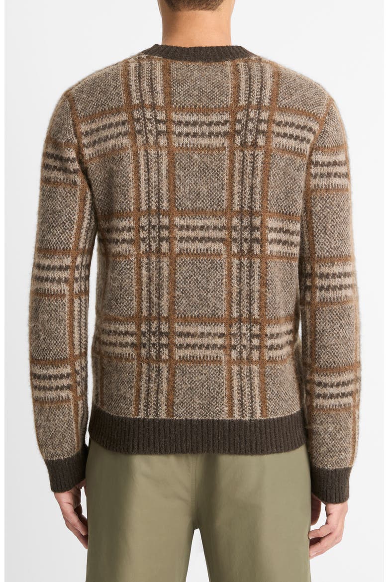 Brushed Glen Plaid Sweater, Alternate, color, BRISTLE KHAKI COMBO
