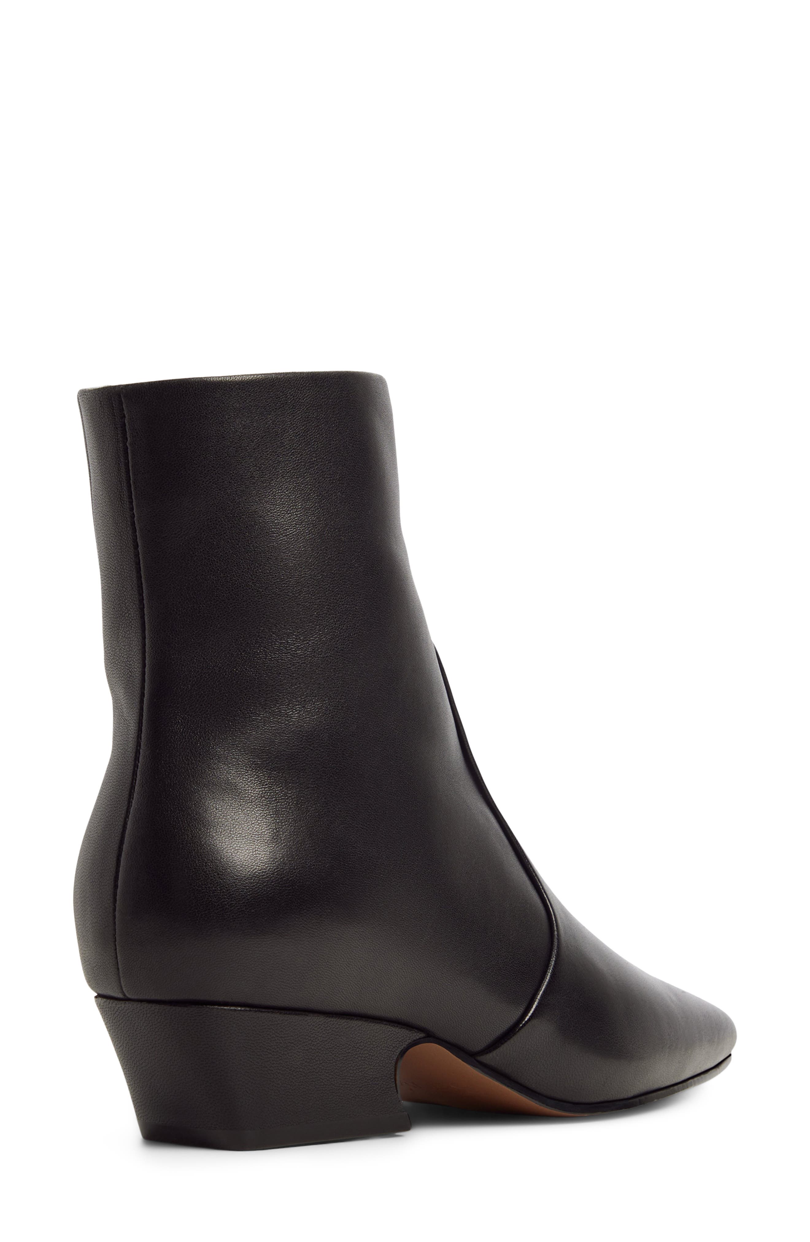 Frannie Leather Bootie, Alternate, color, BLACK