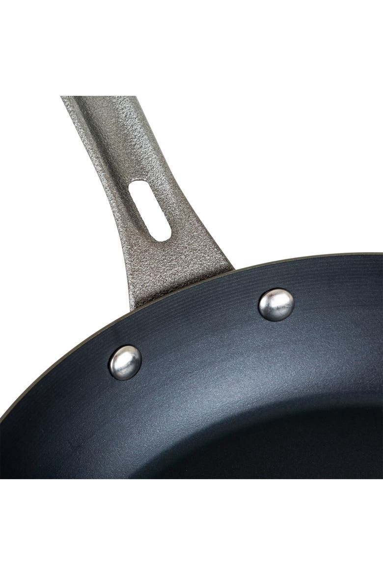 Blue Carbon Steel 10" Frying Pan, Alternate, color, BLACK