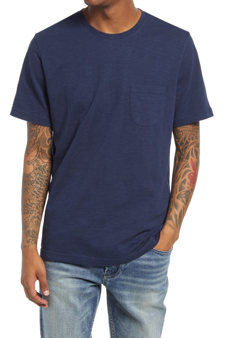 Men's Short Sleeve Pocket T-Shirt, Main, color, NAVY IRIS