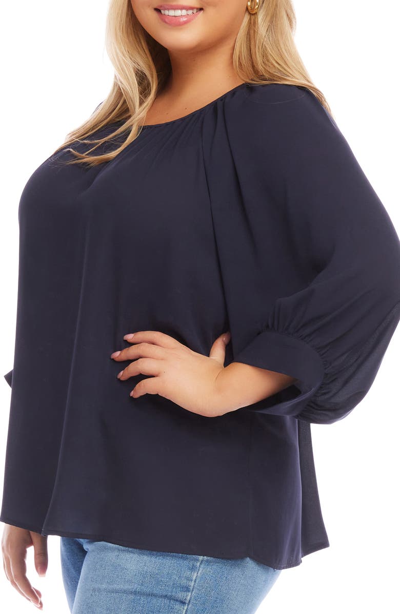 Karen Kane Blouson Sleeve Top, Alternate, color, 