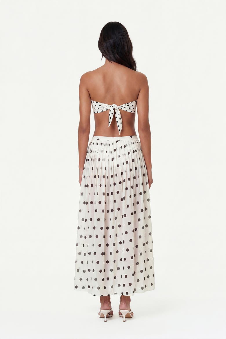 Marit Skirt, Alternate, color, Ivory / Black Polka Dot