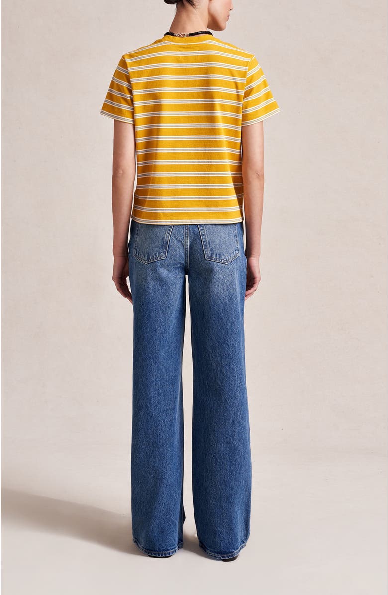 La Ligne Striped Mol Tee, Alternate, color, Mustard/Ivory/Light Blue