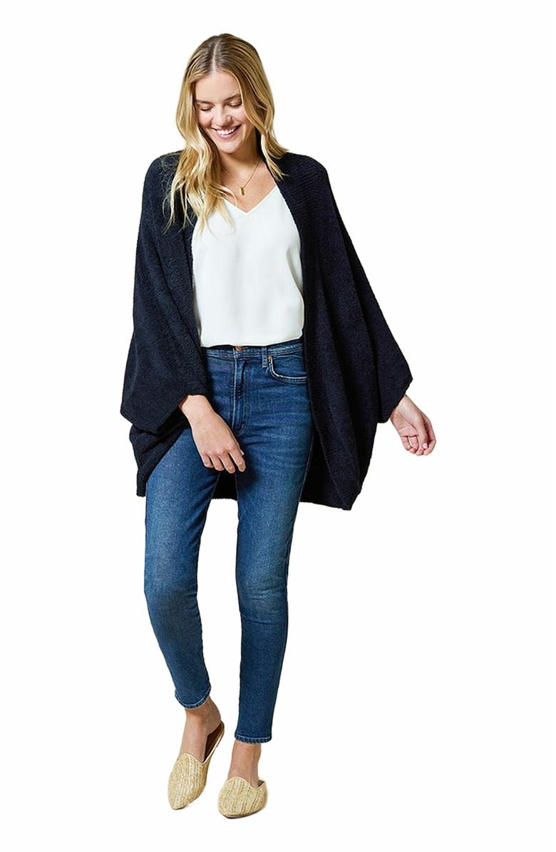 Softies Solid Marshmallow Shawl, Main, color, Black