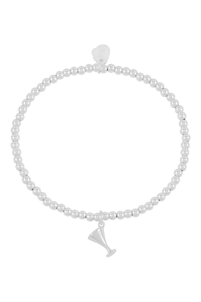 Sienna Martini Glass Beaded Stretch Bracelet, Alternate, color, SILVER