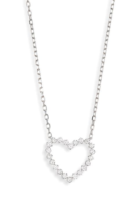 Rita Diamond Open Heart Pendant Necklace (Nordstrom Exclusive)