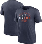 Nike Men's Nike Heather Navy Detroit Tigers Rewind Review Slash Tri-Blend T-Shirt