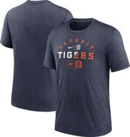 Nike Men's Nike Heather Navy Detroit Tigers Rewind Review Slash Tri-Blend T-Shirt
