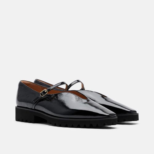 Marc Nolan Roxie Leather Lug Mary Janes In Black