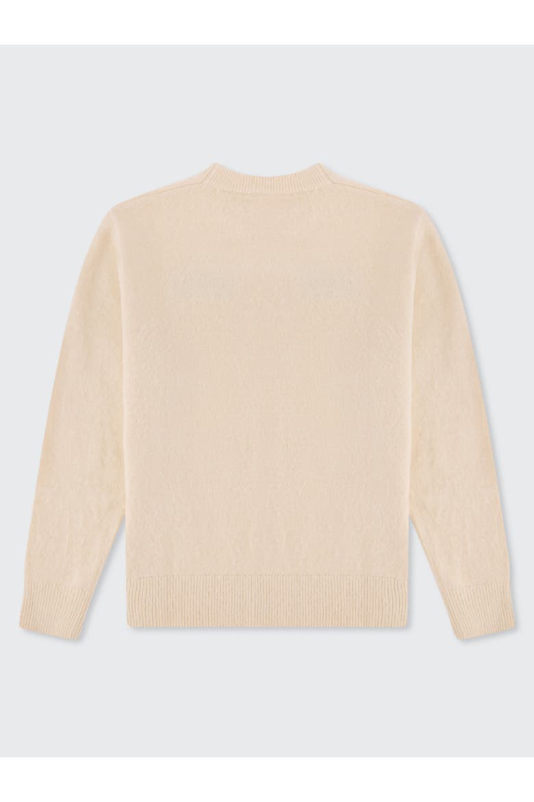 Crew Neck Logo Sweater, Alternate, color, Cream
