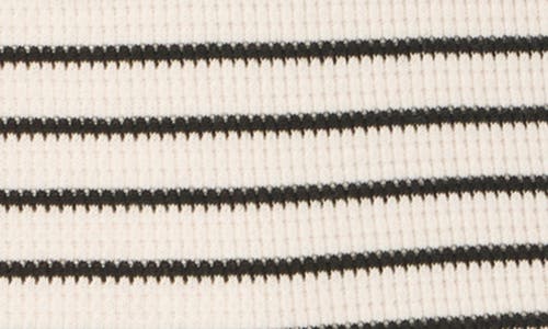 Joe's Stripe Short Sleeve Henley In Black/white Stripe