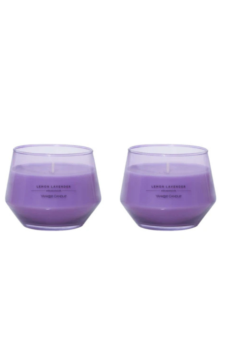 YANKEE CANDLE Lemon Lavender Studio Candle with Essential Oils, Set of 2, Main, color, Light Purple
