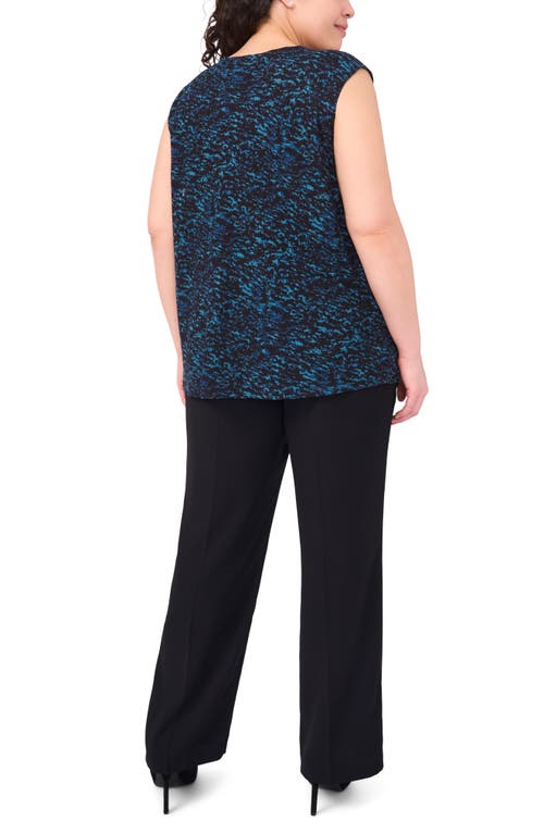 Halogenr Halogen(r) Cowl Neck Sleeveless Crepe Top In Blue