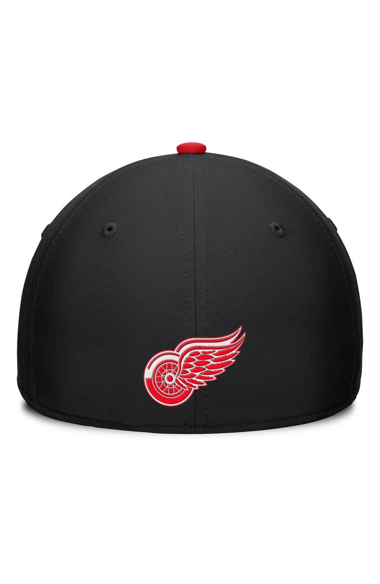 FANATICS Men's Fanatics Black/Red Detroit Red Wings Authentic Pro Rink Team Code Flex Hat, Alternate, color, Black