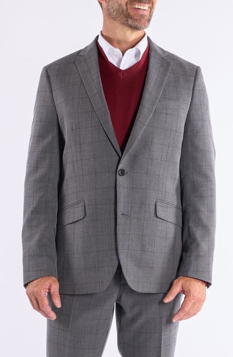 Grey Rust Windowpane Suit