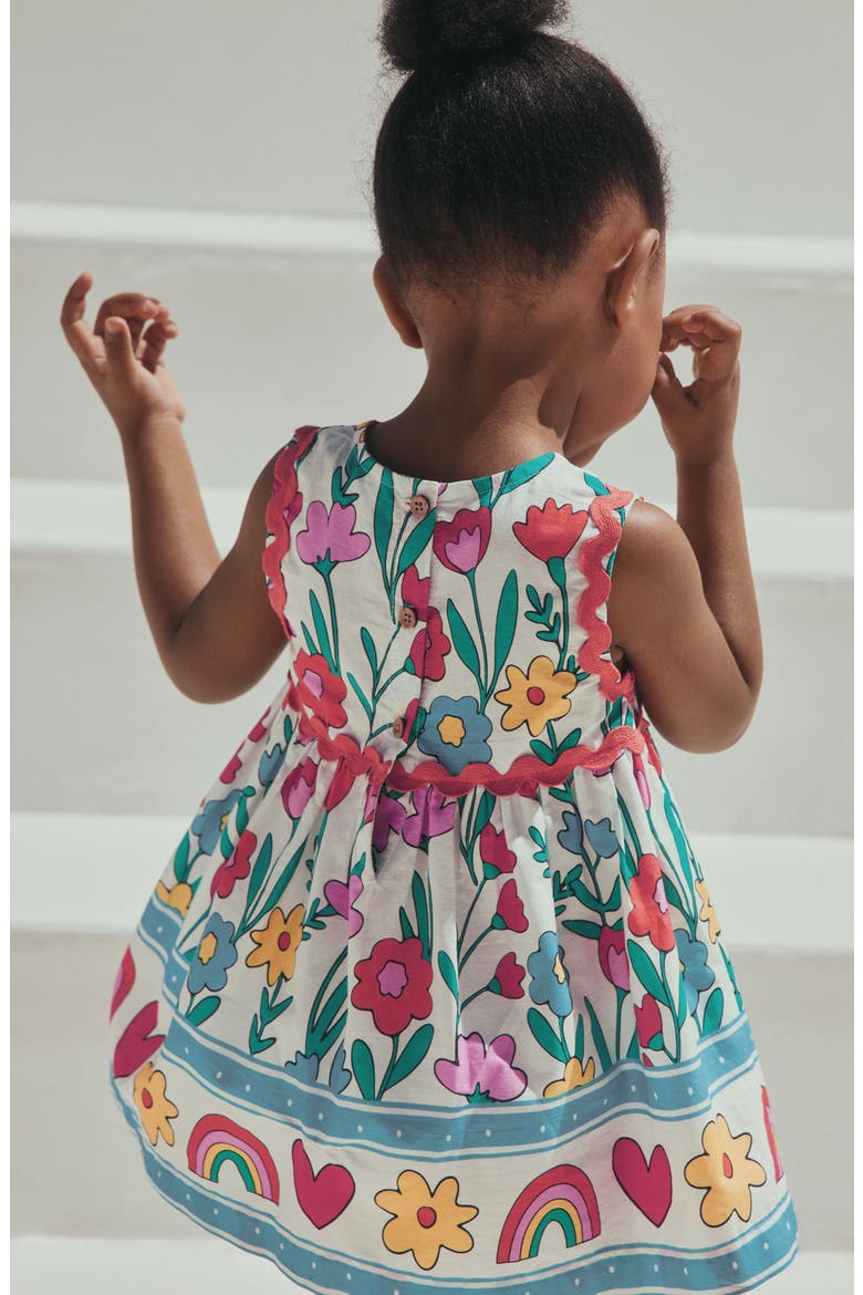 Kids' Bright Floral Rickrack Dress, Alternate, color, MULTI