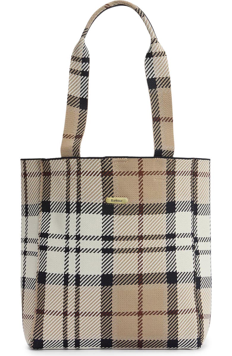 Barbour Layla Tartan Shopper Bag, Main, color, Rosewood Tartan