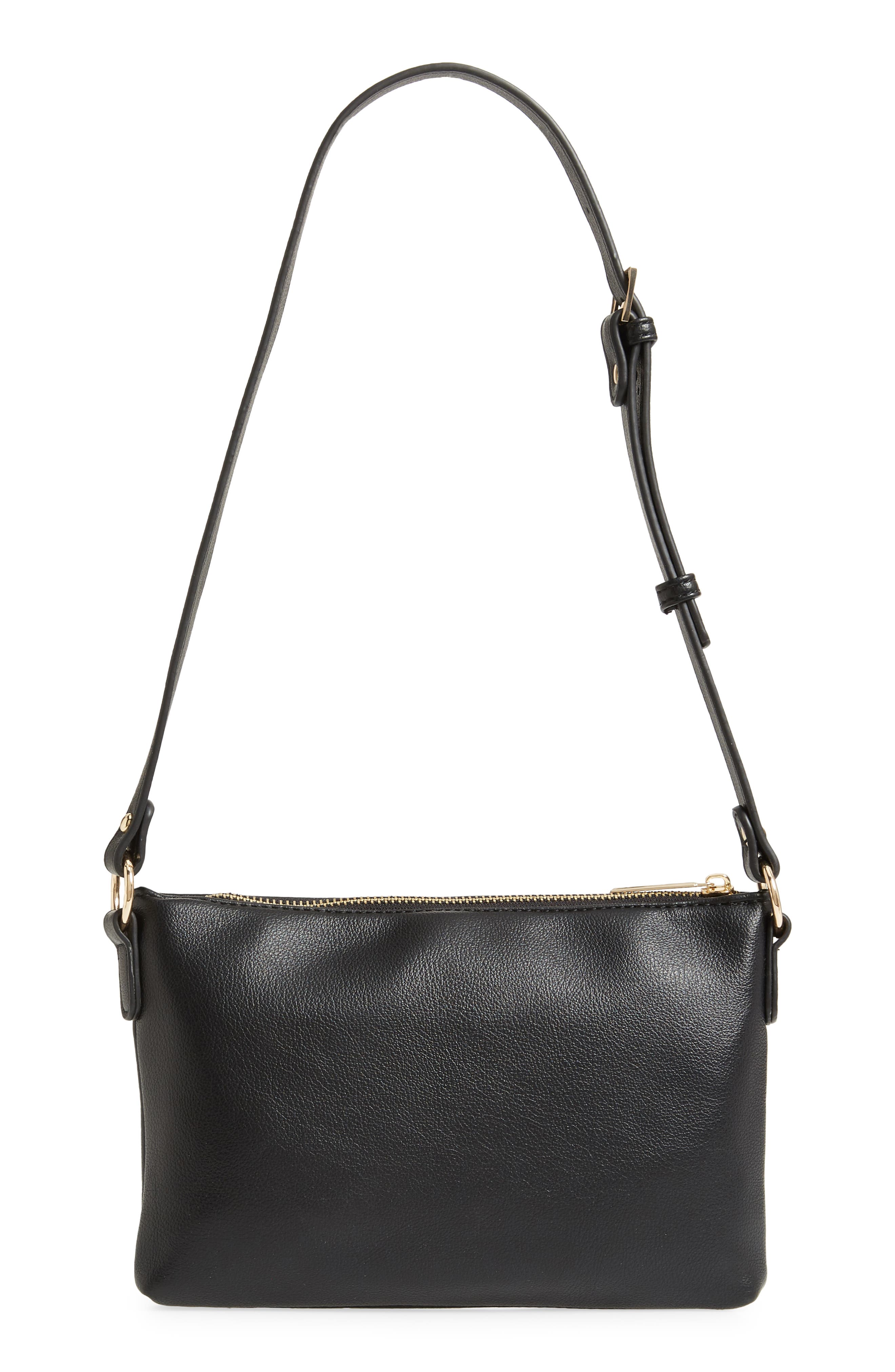 Mali + Lili Miya Double Pocket Vegan Leather Convertible Shoulder Bag, Alternate, color, 