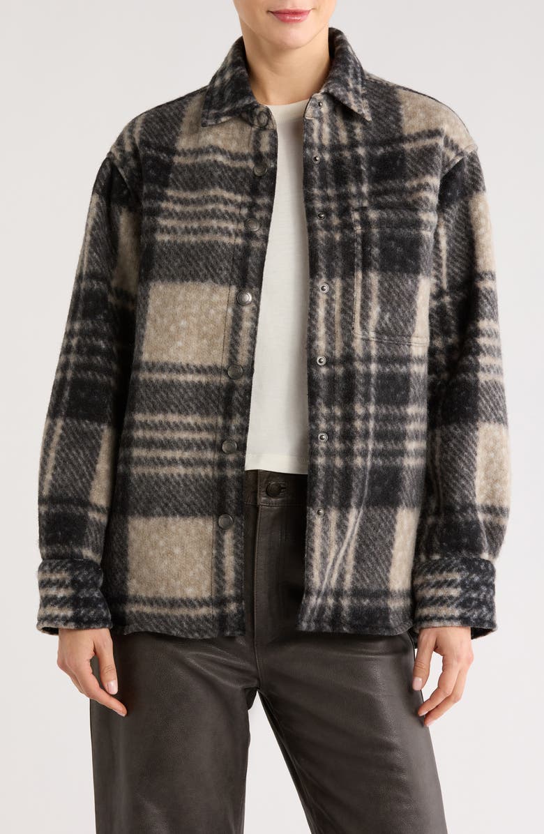 DL1961 Faye Button-Up Shirt, Main, color, Fuzzy Plaid