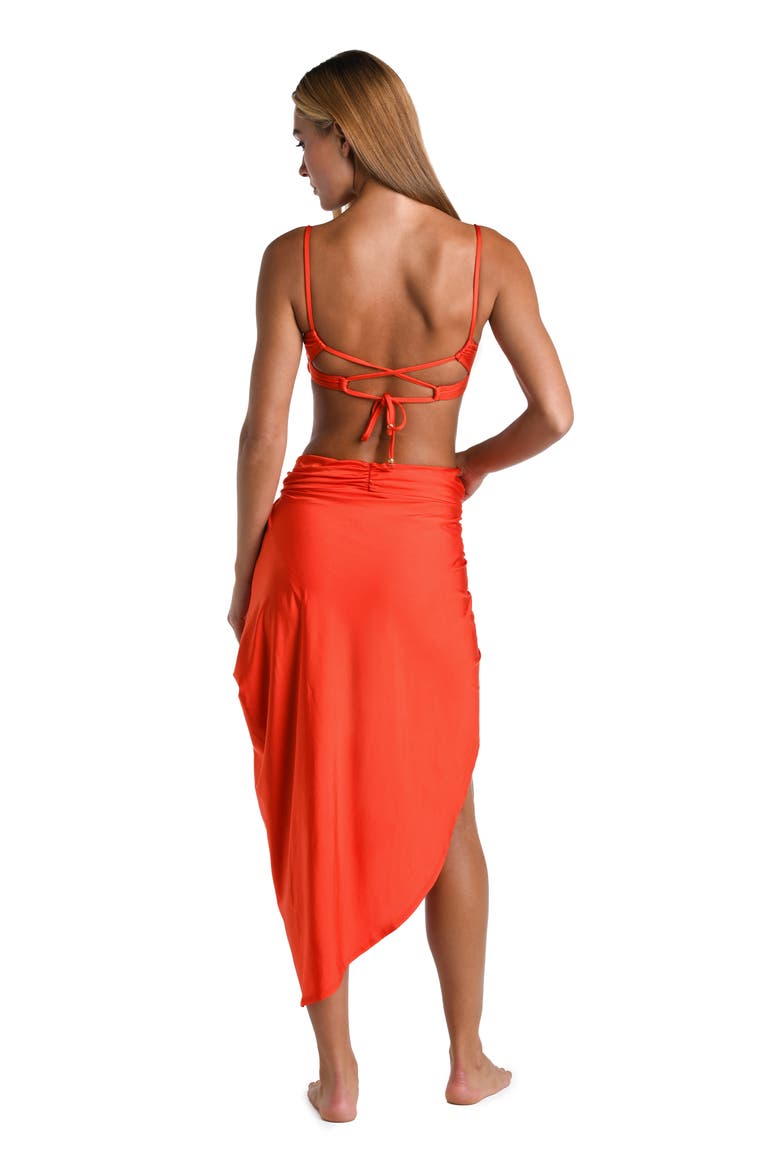 Solids Convertible Faux Wrap, Alternate, color, FLAME