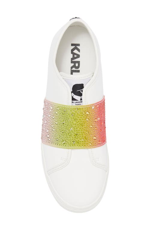KARL LAGERFELD KARL LAGERFELD PARIS REMMY RHINESTONE SLIP-ON SNEAKER