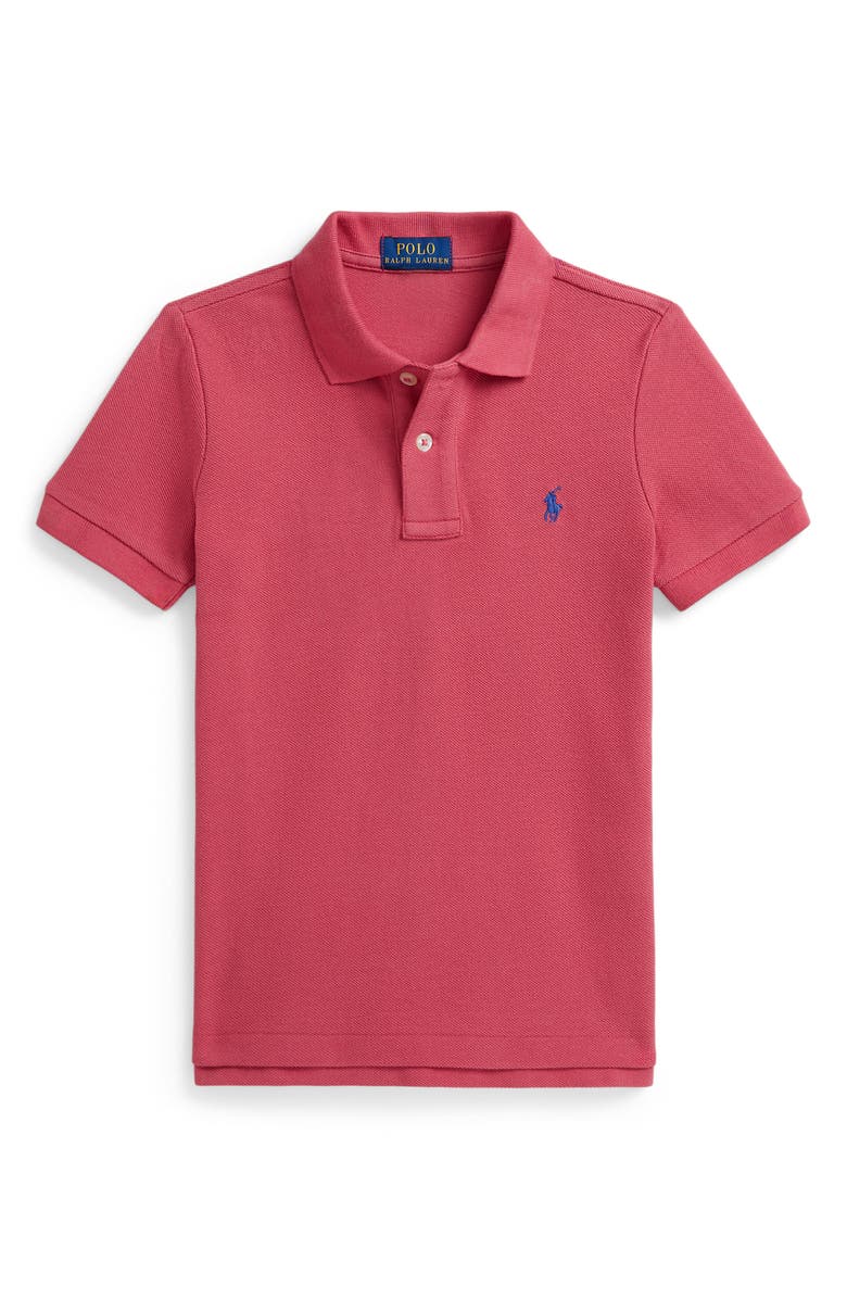 Polo Ralph Lauren Kids' Cotton Mesh Polo, Main, color, Nantucket Red