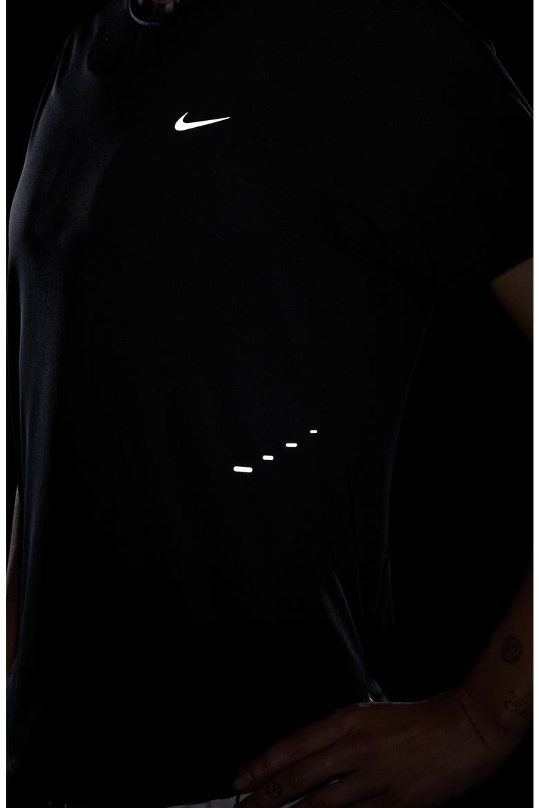 Swift Dri-FIT Short Sleeve Running Top, Alternate, color, BLACK/REFLECTIVE SILVER