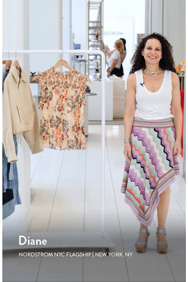 Georgina Floral Sleeveless Plissé Silk Top video