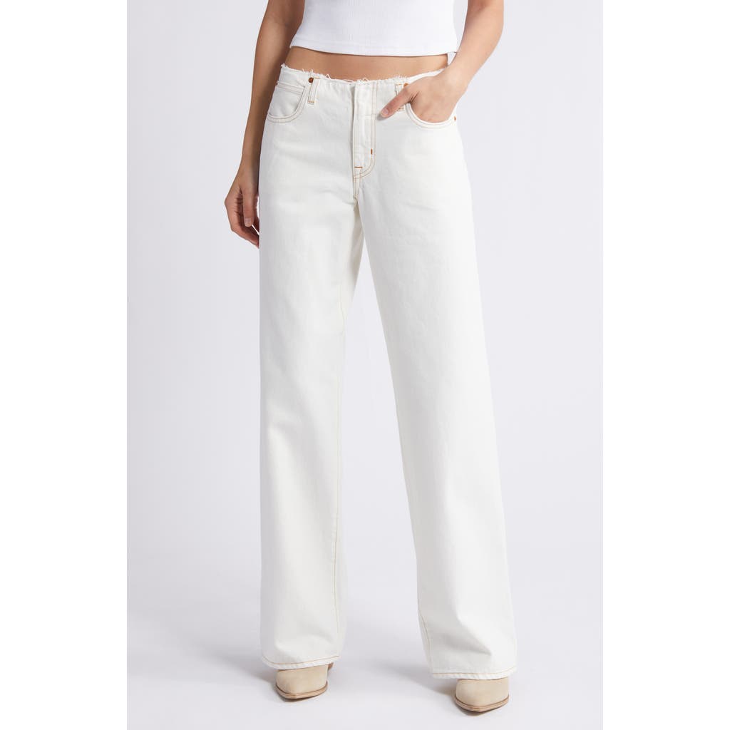 Slvrlake Mica No Waistband Wide Leg Jeans In Natural White