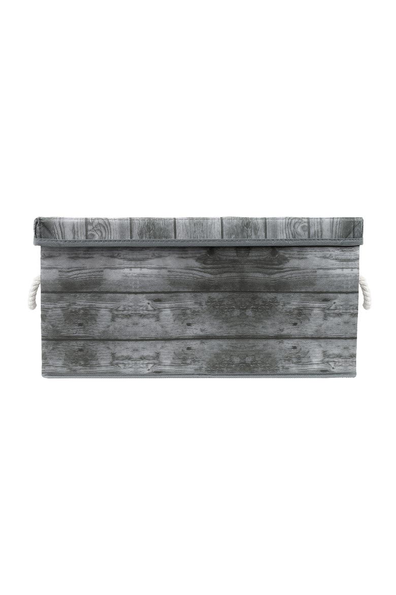 Grey Wooden Pattern Storage Box - Set of 2, Alternate, color, GREY