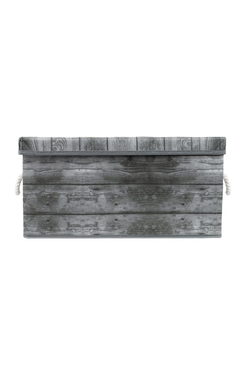 SORBUS Grey Wooden Pattern Storage Box - Set of 2, Alternate, color, Grey