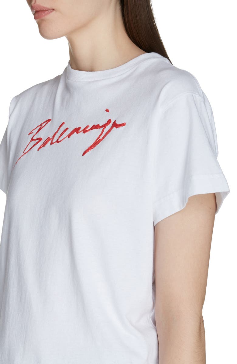 Balenciaga Lipstick Logo Tee, Alternate, color,