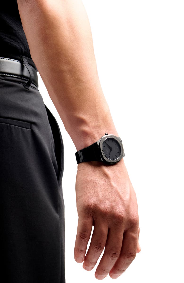 D1 Milano Ultra Thin Bracelet Watch, 40mm, Alternate, color, Black