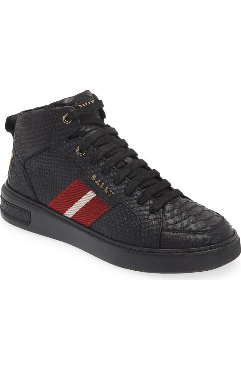 Bally Meson Snakeskin Embossed High Top Sneaker, Main, color,
