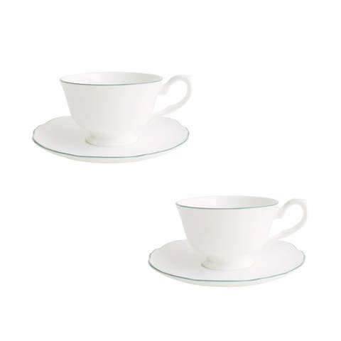 Amelie Set of 2 Espresso Cups & Saucers