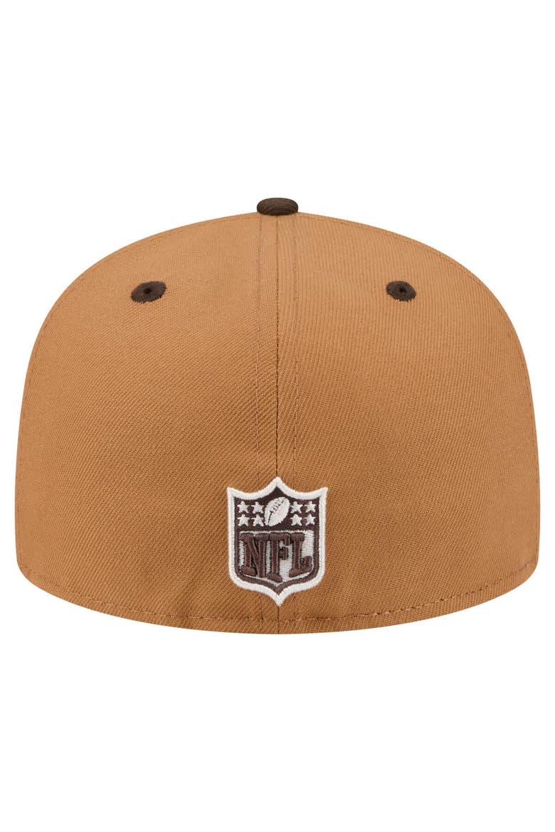 Men's New Era  Light Brown/Dark Brown Chicago Bears Two-Tone Walnut 59FIFTY Fitted Hat, Alternate, color, Light Brown