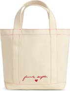 Favorite Daughter Valentine's Day Embroidered Small Canvas Tote Bag