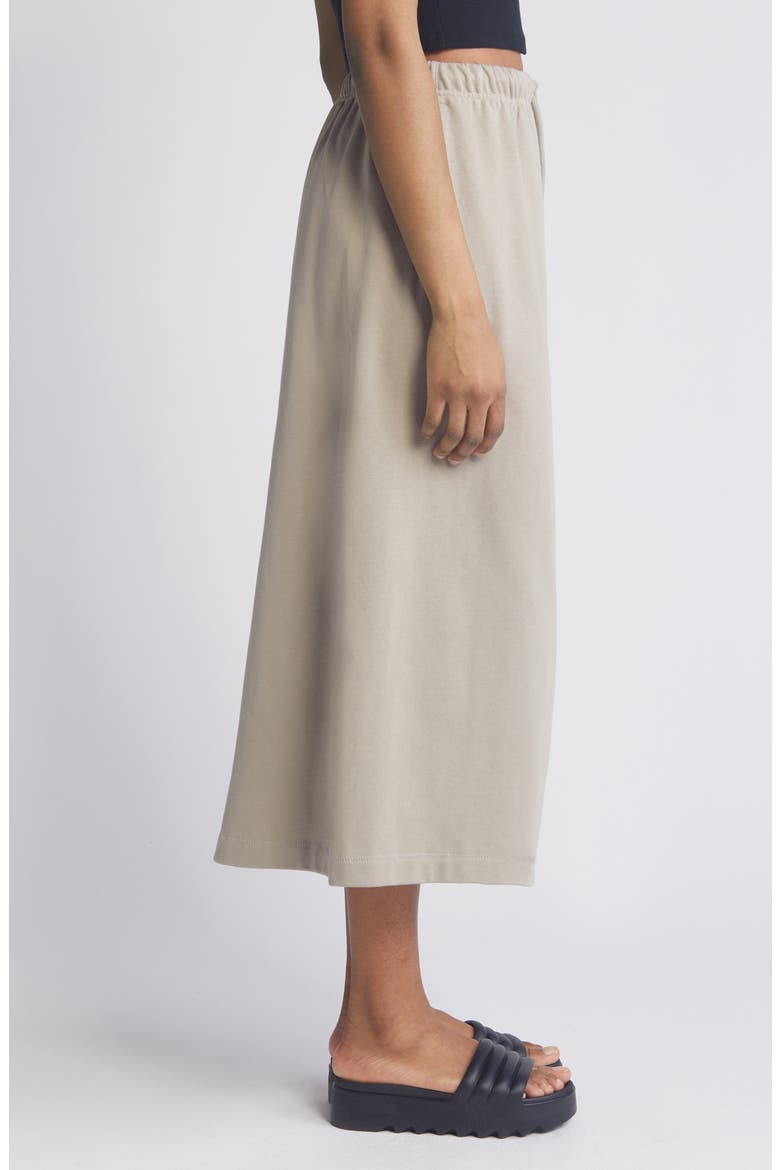 Drawstring Cotton Maxi Skirt, Alternate, color, SEAL