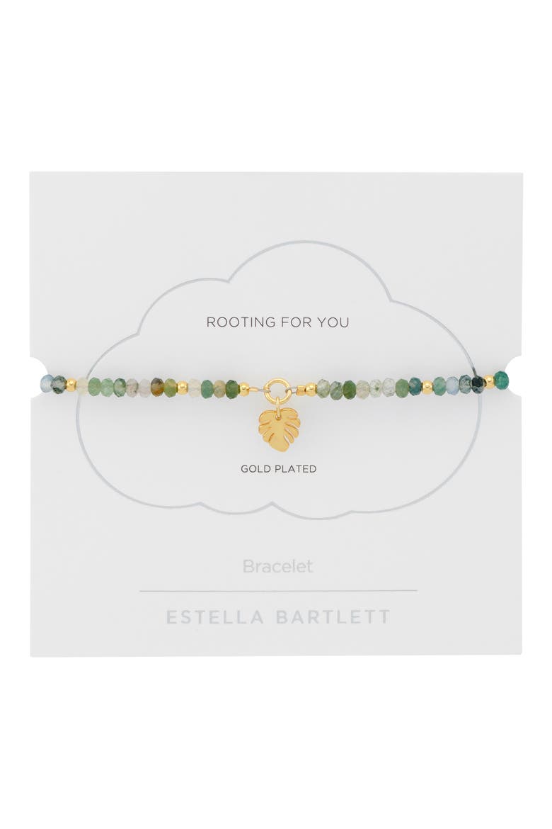 Amelia Rooting for You Agate Bead Slide Bracelet, Alternate, color, GOLD