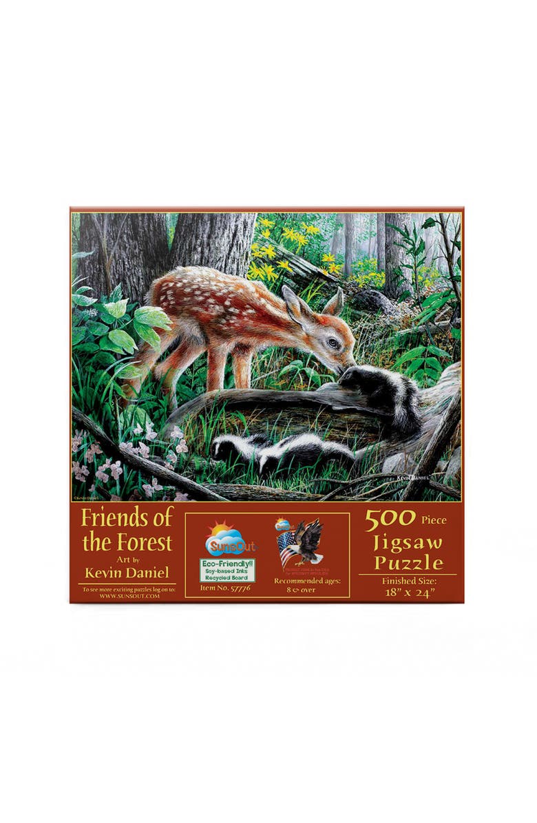 Sunsout Friends of the Forest 500 piece Jigsaw Puzzle for Adults, Alternate, color, Multicolor