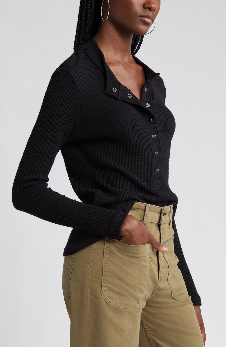 ASKK NY Waffle Knit Cotton Henley, Alternate, color, 