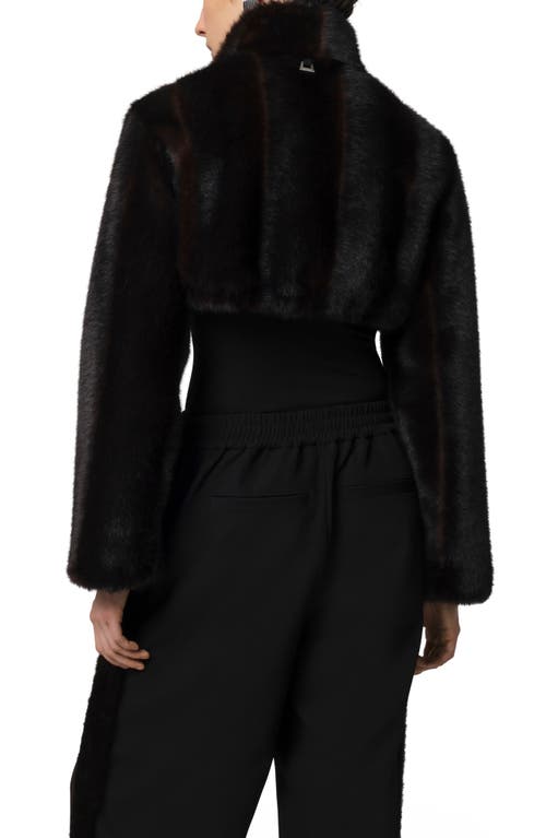 Apparis Odette Pluche™ Faux Mink Bolero In Black