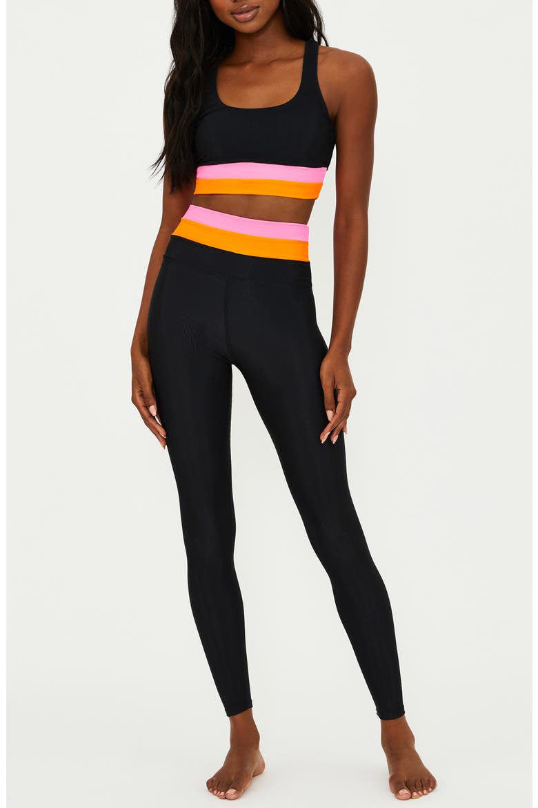 Mackenzine Colorblock Sports Bra, Alternate, color, SANGRIA