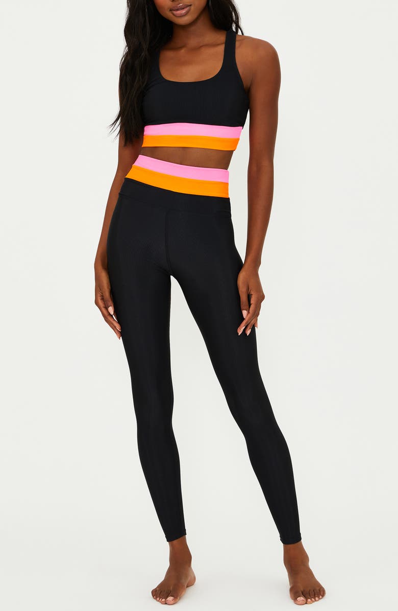 Beach Riot Trinity Ribbed Leggings, Alternate, color, Sangria