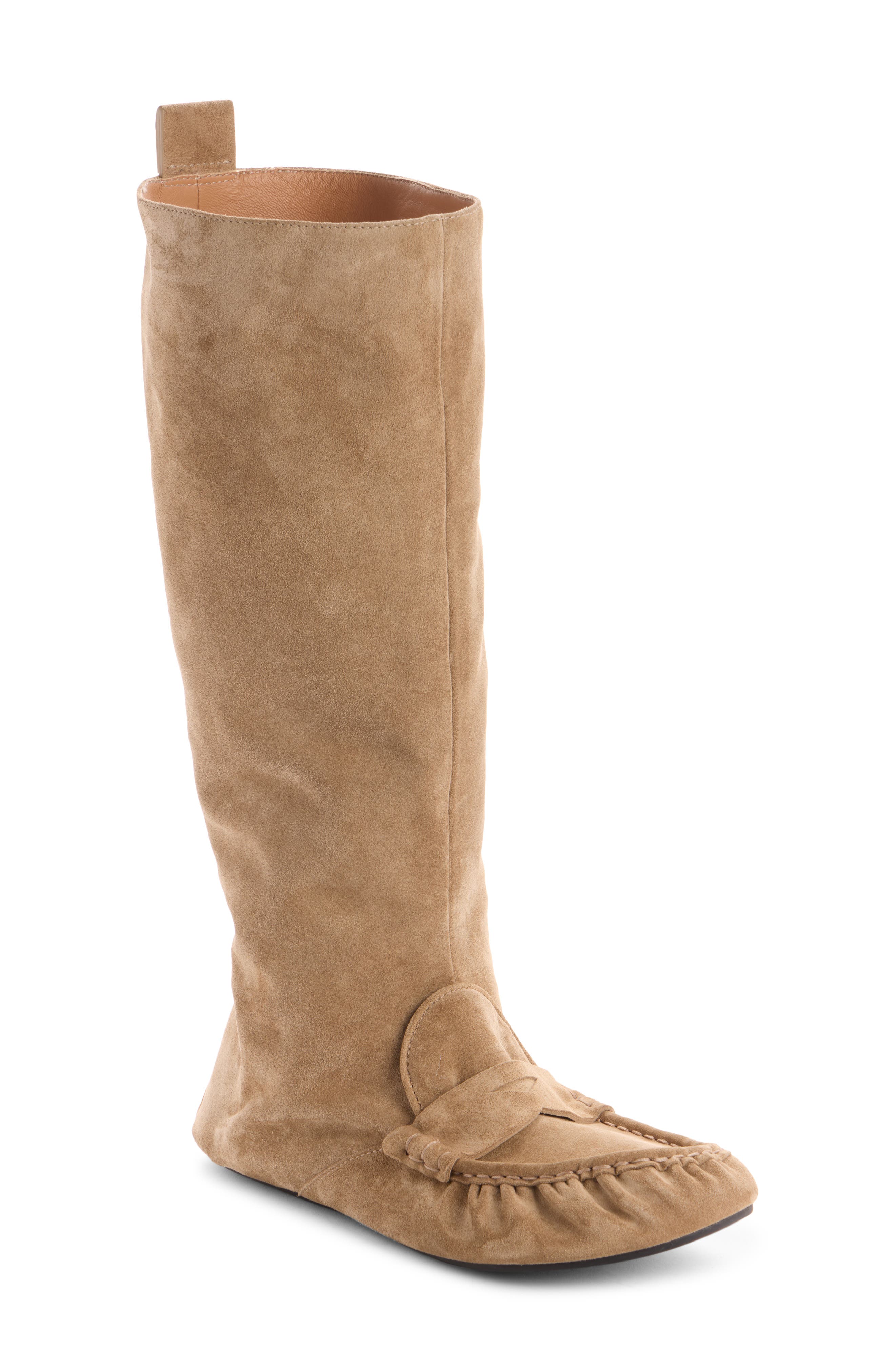 Acne Studios Moc Toe Loafer Boot, Main, color, Beige