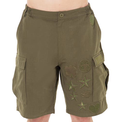 Menswear Patches Cargo Shorts