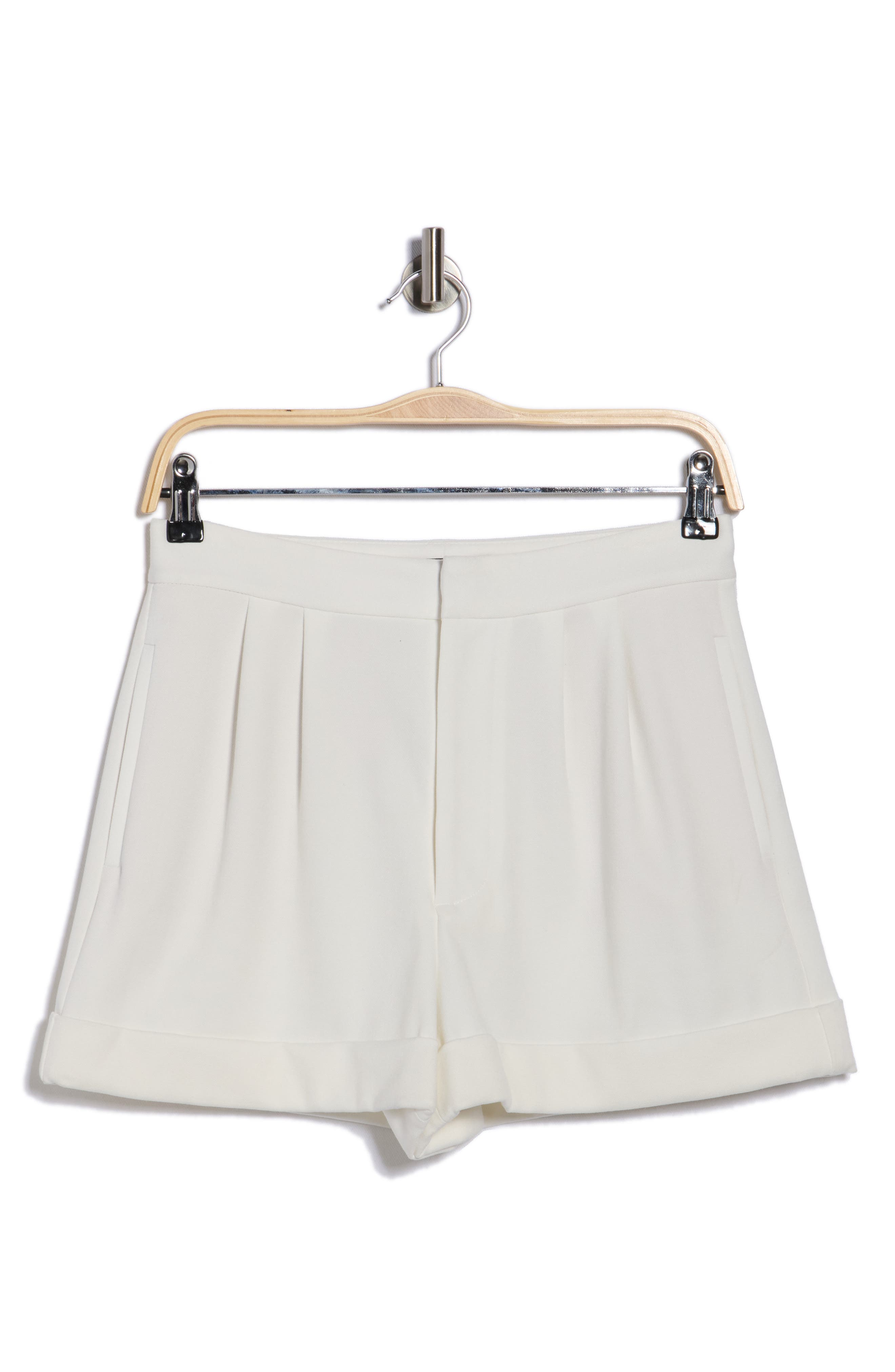 Alice + Olivia Conry Cuff Pleated Shorts