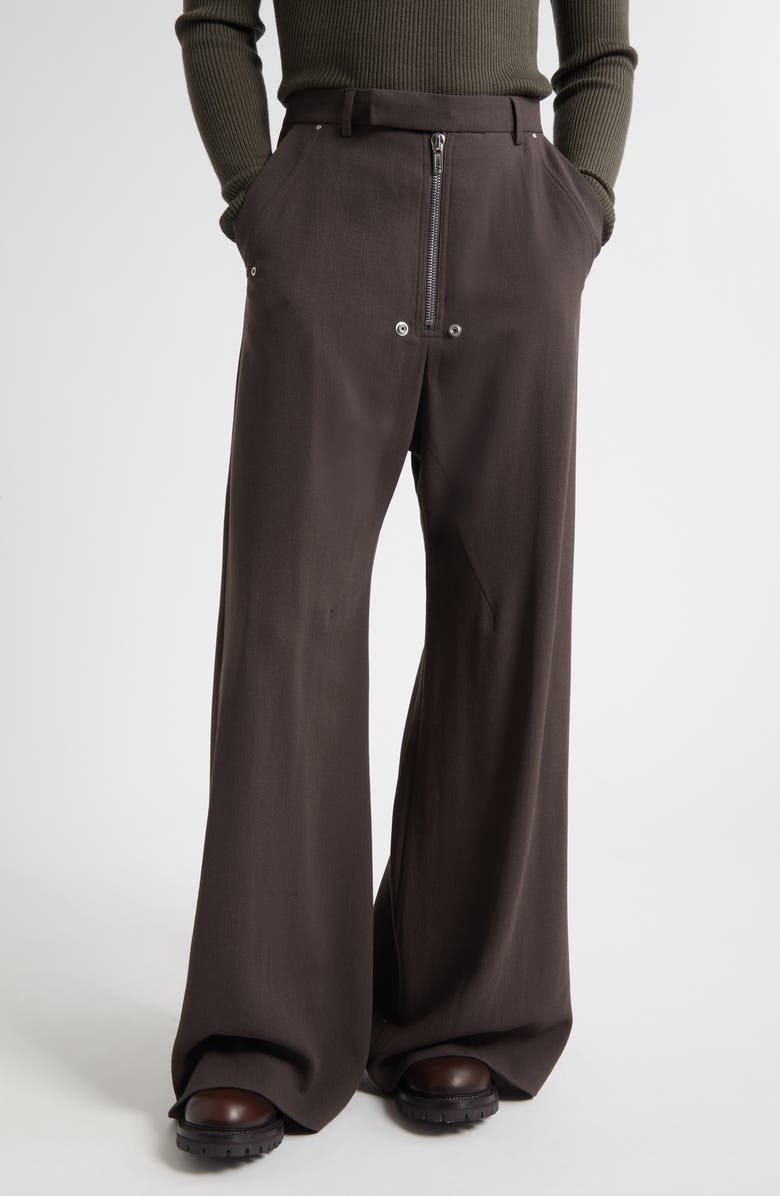 Rick Owens Belas Tailored Wide Leg Pants, Main, color, Dark Dust